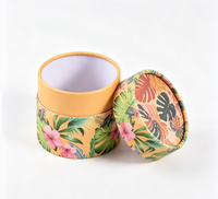 Urne funéraire pour animaux de compagnie en tube de papier à motif floral tropical, style hawaïen, urne à cendres écologique, souvenir commémoratif pour chiens et chats, 300 ml
