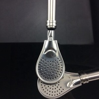 Cuillère-filtre Bombilla détachable en acier inoxydable de 19 cm avec brosse de nettoyage pour les ensembles de pailles à Yerba Maté, café et thé