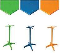 Lot de 6 supports de table en fonte et aluminium, pour restaurant, métal et acier inoxydable