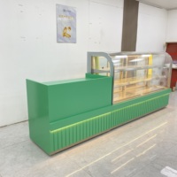 Vitrine Réfrigérée de Comptoir pour Gâteaux en Acier Inoxydable de Haute Qualité avec Éclairage LED et Verre Trempé Anti-Buée