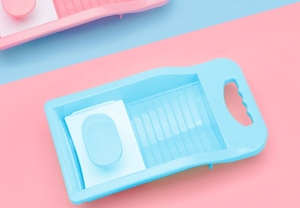 Lavabo con tabla de lavar, lavabo <span class=keywords><strong>para</strong></span> lavar ropa interior, dormitorio de estudiante de bebé 2024 Calcetín personal Lavabo todo en uno - Product Image 4