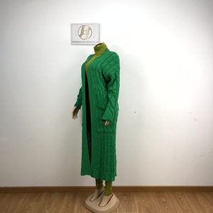 2024 femmes décontracté <span class=keywords><strong>Cardigan</strong></span> grande taille automne hiver long pull tricoté avec poche couleur unie pour la saison d'automne - Product Image 4