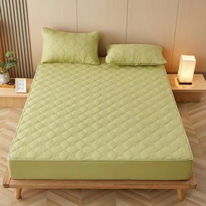 Áo ga trải giường họa tiết hoa jacquard, chất liệu microfiber mềm mại, chống thấm nước, kiểu fitted, dành cho giường <span class=keywords><strong>King</strong></span>/Queen, bảo vệ giường. - Product Image 4