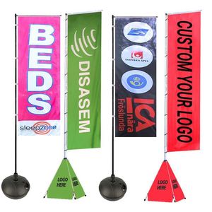 Custom High Quality Rectangular Personalized Small Mini Outdoor Flags Polyester Nobori Flags Banner - Product Image 1
