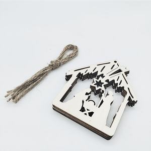 Ornement de l'Avent de Jésus <span class=keywords><strong>en</strong></span> <span class=keywords><strong>bois</strong></span> créatif avec festivals religieux gravés Nouveau bougeoir de décoration de maison de Noël écologique - Product Image 4