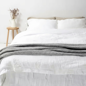 Parure de lit en lin français 100% lin teint en fil, linge de lit luxueux - Product Image 1