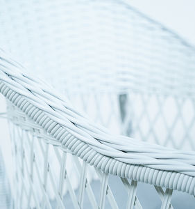 أريكة حديقة من الراتان 3 من أعلى القمة ، أثاث حديقة أبيض عصري - Product Image 2