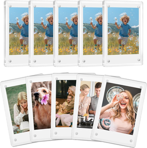 Cadre magnétique en acrylique pour réfrigérateur de 2,36 x 3,54 pouces, cadre photo magnétique double face pour films <span class=keywords><strong>Instax</strong></span> <span class=keywords><strong>Mini</strong></span> - Product Image 1