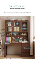 Ensemble bureau en bois avec étagère latérale, bibliothèque pour la maison, bureau d'ordinateur, bureau pour élèves du primaire