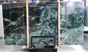 Dalle de marbre vert classique poli d'Italie, Verde Mare Verde Alpi, pour la décoration de villas de luxe - Product Image 2