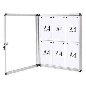Tableau d'affichage en liège personnalisé Combinaison de tissus Présentation Transparent Vitrine Verrouillable Conception pour l'affichage des messages - Product Image 5