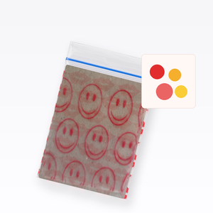 Sachet mini-zippé en LDPE transparent avec impression graphique « Smile », facile à sceller, pour confiseries, boulangeries, snacks sucrés, importateurs de nouveautés - Product Image 4