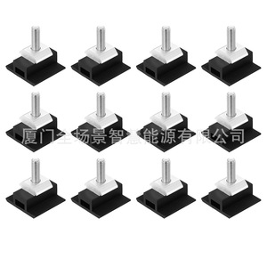 Aluminum Solar Mounting Clamp Black 12 <b>Pc</b> <b>Set</b> Anodized Surface For PV Panel Installation - Product Image 1