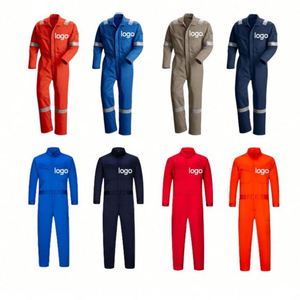 Design Custom Logo <b>Work</b> <b>Clothes</b> Set Safety <b>Construction</b> Mining Reflective Retardant FRC FR Fabric Coveralls Uniform Workwear - Product Image 1