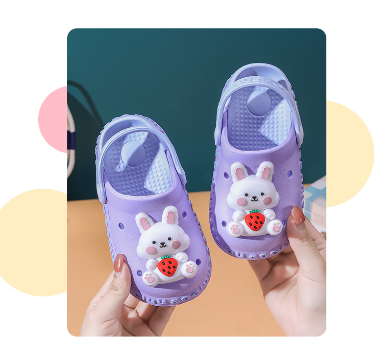 Cute Beach Sandals Children Clog Garden Shoes for Boys Girls Non-Slip Home Slippers