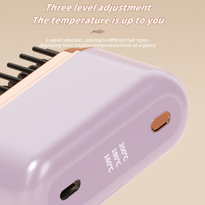 Nouveau fer à lisser et à boucler sans fil transfrontalier, brosse à boucler sans dommage, boucle intérieure, lisseur de cheveux négatif - Product Image 2
