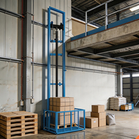 Ascenseur de fret électro-hydraulique à rail de guidage de 500 kg, 3 étages, pour centre logistique et quai de chargement