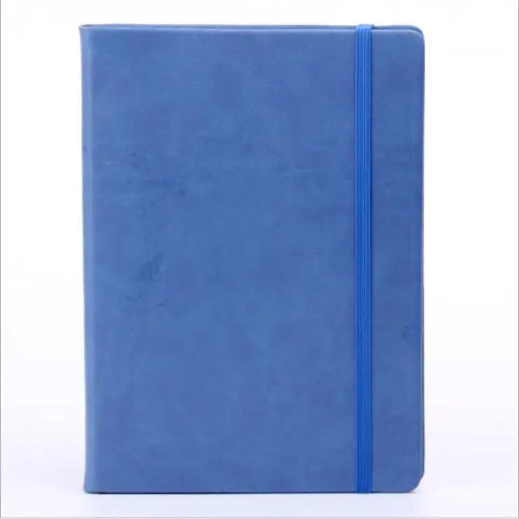 دفتر ملاحظات عتيق من الجلد PU محفور 4 ألوان مخصص أزرق كحلي للهدايا الترويجية