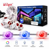 Luces Inteligentes Permanentes para Aleros Exteriores, Cambio de Color RGB, Impermeables IP67, Control Dual por Aplicación y Control Remoto, Sincronización con Música, Garantía de 5 Años