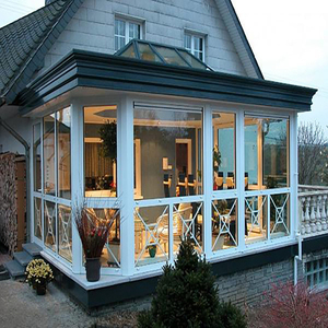 Véranda moderne minimaliste en alliage d'aluminium personnalisable pour villa, jardin, cour, parc, espace de loisirs en plein air - Product Image 4