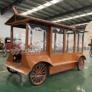 Chariot alimentaire décoratif rétro antique, adapté aux parcs et aux attractions touristiques, kiosque mobile - Product Image 4