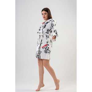 Bata corta con capucha de forro polar para mujer con bolsillos, sudaderas cómodas - Product Image 3