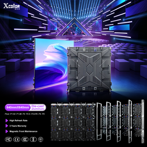 Panneau d'affichage vidéo LED à installation fixe 640x640mm en aluminium moulé sous pression pour intérieur/<span class=keywords><strong>extérieur</strong></span>, mur vidéo avant/arrière - Product Image 2