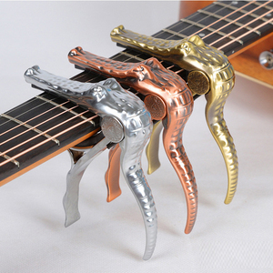 Crocodile Alligator Metal Guitar Capo <b>Quick</b> Change Zinc Alloy <b>Clamp</b> for Acoustic Electric Folk Guitar Ukulele - Product Image 2