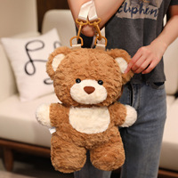 Sac à dos en peluche ours mignon Kawaii, sac à bandoulière doux en sherpa pour enfants, cadeau personnalisé en gros