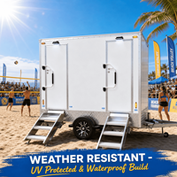 Unité d'assainissement durable et entièrement équipée pour les chantiers extérieurs, utilisation à long terme sur les chantiers, remorque de toilettes mobiles à double paroi