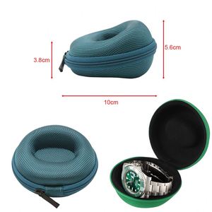 Boîtes de rangement pour montres en EVA portables rigides avec fermeture éclair en fibre de carbone OEM personnalisées - Product Image 2