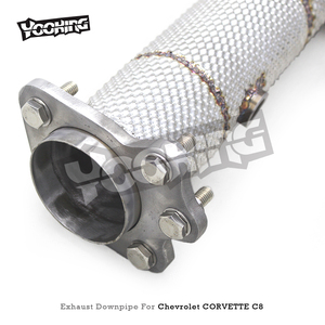 Race Factory <strong>Custom</strong> Tuning Exhaust Downpipe <strong>Header</strong> for Chevrolet CORVETTE C8 2019-2025 Stainless Steel Pipe Exhaust <strong>Header</strong> Tubes - Product Image 2