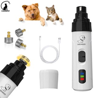 Cortauñas Eléctrico para Mascotas, 5 Velocidades, Ultra Silencioso, Recargable por USB-C, Bloqueo Automático, Luces LED, Diseño de Múltiples Cabezales, Puntas Intercambiables