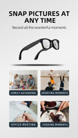 Lunettes Intelligentes IA 2025 G300 pour Interprétation Simultanée en Temps Réel et Traduction Multilingue avec Caméra HD 1080P, Haut-parleur et Microphone