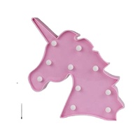 Lampe de table en forme de licorne rose à lumière LED, alimentée par batterie, luminaire décoratif d'intérieur, idéal pour une chambre d'enfant, une fête, un mariage, une boutique ou la maison