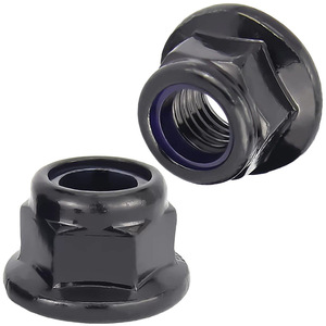 Écrou à vis sans tête en nylon pour escalade, M3 M4 M5 M6 M8 M10 M12, en acier inoxydable 304, finition zinc noir, anti-desserrage, norme DIN6926 Grade A - Product Image 1