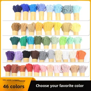 Corda per Tessitura Intrecciata da 2mm 10m, Filato Misto Cotone Tinto a 3 Capi per Tessitura a Mano Fai-da-te e Decorazioni per la Casa - Product Image 2