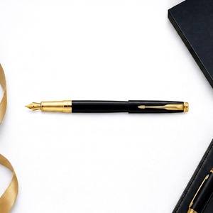 Parker Aster Lack Fountain Ballpoint <b>Pen</b> Metal Durable Promotional Writing Stationery Lacque Black <b>Gold</b> Silver Smooth Writing - Product Image 1