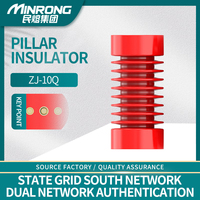 Aislador de Porcelana de Alta Tensión Minrong ZJ-10Q 10kV, Aislador Eléctrico para Líneas de Distribución de Energía y Subestaciones