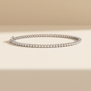 Pulsera de Cadena Tipo Tenis Madonna de Lujo en Oro Amarillo de 9K, 14K, 18K con Diamantes Cultivados en Laboratorio, Corte Brillante, Claridad VS1, Certificación IGI - Product Image 1