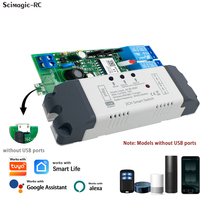 Module intelligent à 2 canaux, télécommande 433mhz, Module d'automatisation de relais universel pour porte de garage, fonctionne avec Alexa Google Home