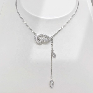 Custom plata 925 sterling silver Y shape tassel <b>necklace</b> wholesale summer mom personalized gold plated dainty pendant <b>necklaces</b> - Product Image 4