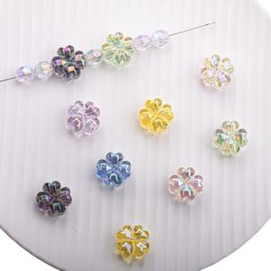 ชุบสีต่างๆโคลเวอร์โปร่งใสลูกปัดอะคริลิคเจาะรูรูปทรงผิดปกติทำด้วยมือ DIY สร้อยข้อมือสร้อยคอจี้ - Product Image 6