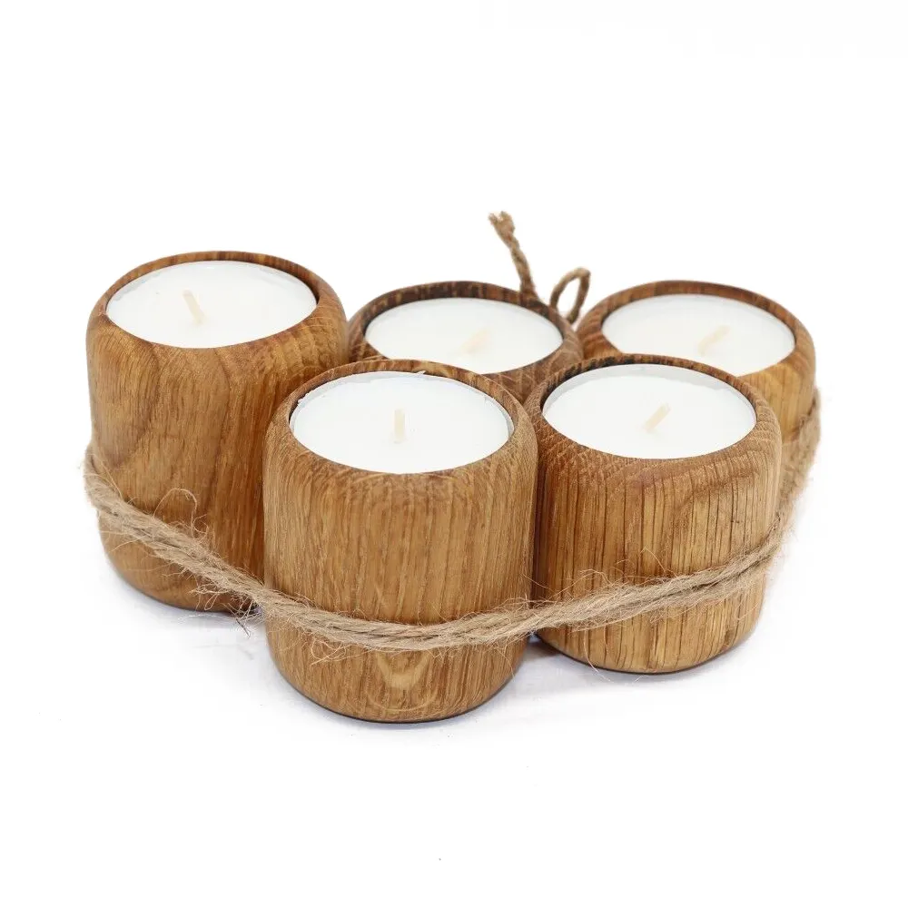 Eco Friendly Custom Laser Engrave logo Recycled Natural Bamboo Candle Jars Decor & Home Fragrance Handmade Bamboo Candles