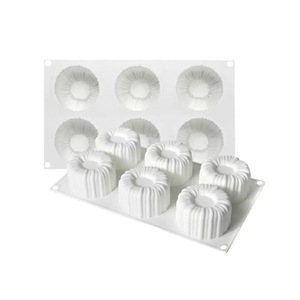 6-Hole Silicone Mousse Cake Mold Donut Shape Baking Tool For DIY French Dessert Pudding Charlotte Home Bakery - Product Image 5