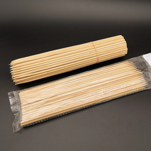 Emballage personnalisé, brochettes en bambou naturel de 2,5 mm, 3 mm, 4 mm, 5 mm, bâtonnets en bambou jetables de qualité alimentaire pour barbecue, fruits, kebab, viande - Product Image 1