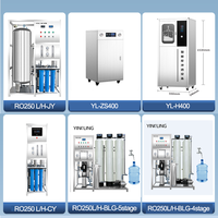 Système d'osmose inverse RO en acier inoxydable 250LPH 500LPH, installation de traitement d'eau industrielle, eau potable pure avec pompe PLC