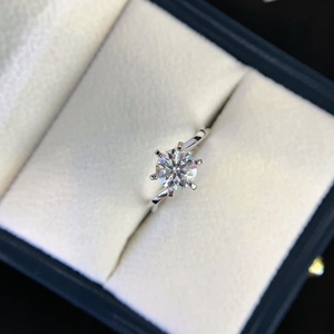 Hotsale romantico oro 18K 1ct Moissanite anello di diamanti anello di fidanzamento anello di nozze gioielli per le donne - Product Image 4