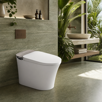 Toilette intelligente avec bidet intégré, cuvette allongée, drainage en P/S, chauffage instantané, buse autonettoyante, affichage numérique