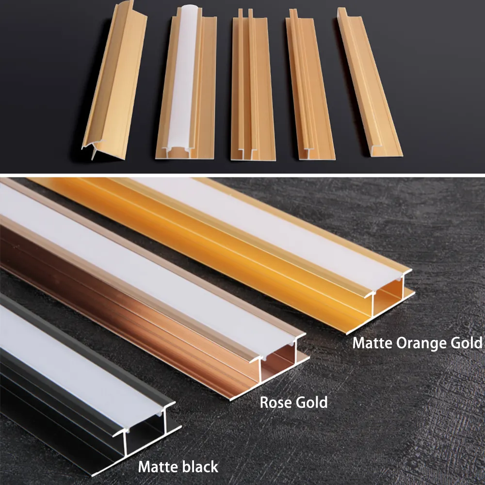 Ceramic Alloy Decoration Customized Accessories Protection Extrusion Metal Edge Aluminum Profile Tile Corner Trim